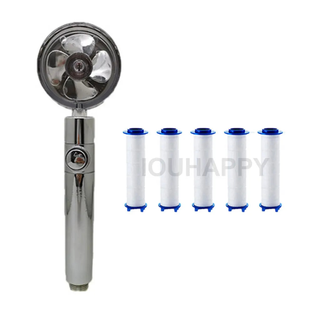 High Pressure Shower Head with 5 Filters | Water-Saving Rainfall Handheld Spa