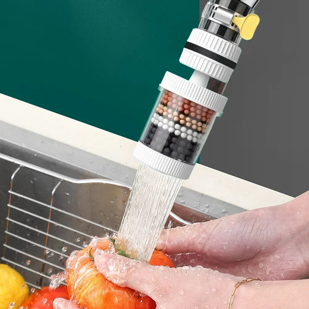 Universal Splash-Proof Water Filter Faucet | 6-Stage Purifier & Bubbler