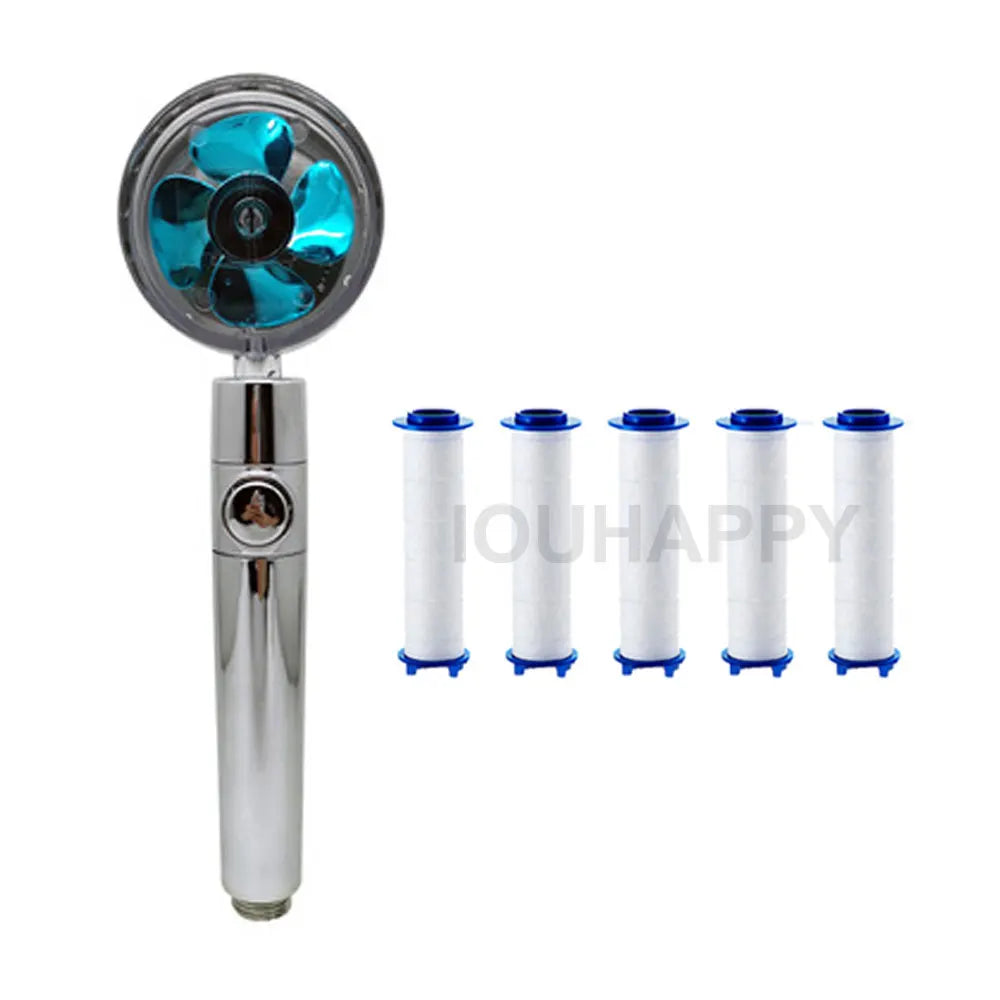 High Pressure Shower Head with 5 Filters | Water-Saving Rainfall Handheld Spa