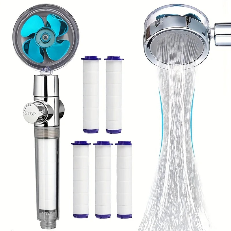 High Pressure Shower Head with 5 Filters | Water-Saving Rainfall Handheld Spa