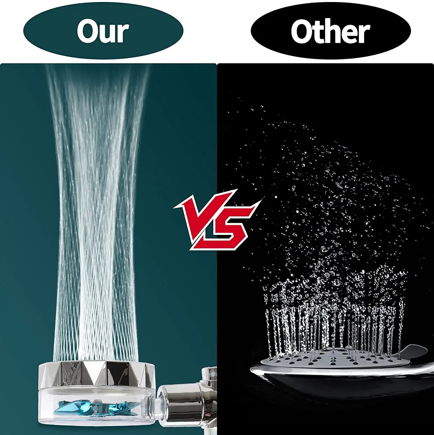 High Pressure Shower Head with 5 Filters | Water-Saving Rainfall Handheld Spa